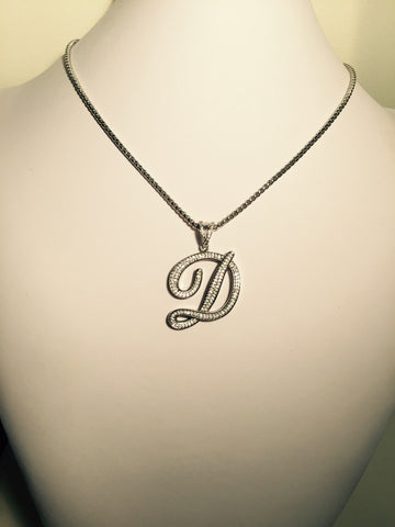 Script letter initial Pendant